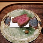 肉割烹 上 - ヒレのカツレツ　カラシと玉葱のソース