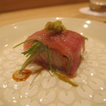 三谷 - カマトロに芽葱、カワハギの肝、中トロ