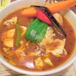 チキンカレー（1,090円）＋HOT2（100円）