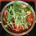 モンゴル薬膳しゃぶしゃぶ小尾羊 - 大満足ランチバイキング 980円 のマーラー紅湯鍋の野菜