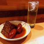 博多のおでん - 『厚揚げ＆ウィンナー』しゃんにシュワシュワたい♡