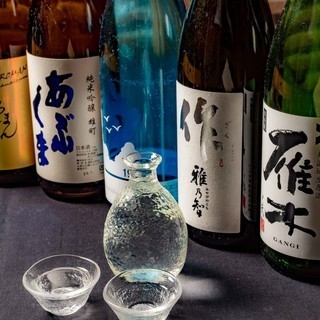 Premium sake made by the owner