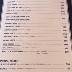 フランクリン・アベニュー - ドリンクメニュー。