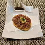 松阪牛 完全個室 肉割烹 WAGYU+  - トリュフ・ポルチーニ茸 和牛タルタルステーキ