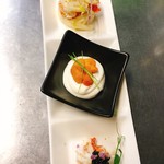 オステリア ラ・ルーナ - 魚介の冷菜 3種盛り ※クリスマスコース