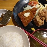 赤乃れん - ミックスフライ定食 ¥750