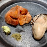 寿し おおはた - あん肝  広島の牡蠣のコンフィ