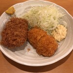 はせ川 - 自家製メンチカツ + カニクリームコロッケ