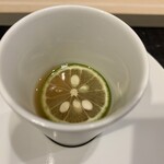 すし昇 - ホタテの紐のスープ