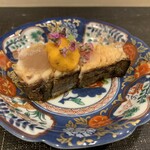 すし昇 - サワラの黄身酢マスタード乗せ