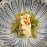 北新地 弧柳 - 和合物：八尾で採れた若牛蒡と縮緬じゃこの青煮