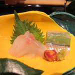 北新地 弧柳 - あいなめとサヨリの紫蘇造り