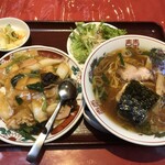 五修堂 - Ｃランチ(醤油ラーメン＆五目あんかけご飯)