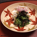 御料理 寺沢 - 菱蟹､香茸､胡瓜の御浸し