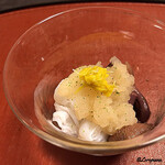 御料理 寺沢 - 蛸とあみ茸の卸し酢