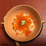 御料理 寺沢 - いくら飯井蒸し