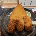 築地 刺天 - 魚河岸フライ定食（980円）