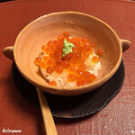 御料理 寺沢 - いくら飯井蒸し