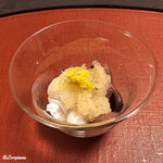 御料理 寺沢 - 蛸とあみ茸の卸し酢