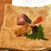 雨ニモマケズ - 鰆の炭火炙りとぼたん海老の肝添え