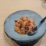 すし うえだ - セコガニとたいら貝の貝柱