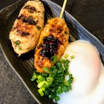 Yakitori Torihana - 温泉卵と一緒に