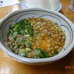 釜揚げうどん 戸隠 - つけ出汁接写