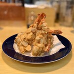 おき野 - 海老のアーモンド揚げ
