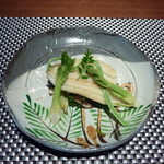 日本料理 晴山 - 焼き物　あなごの白焼きと春野菜