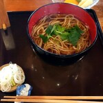 そば屋 案山棒 - かけ、クーポン（柿、りんご）