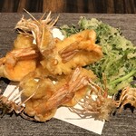 旬菜 おぐら家 - 足赤海老の天ぷら