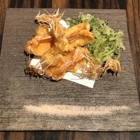旬菜 おぐら家 - 足赤海老の天ぷら