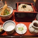 Sobadokoro Marumatsu - ざる蕎麦＆ミニ天丼セット