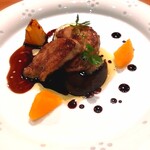 鉄板焼 やまおか - フォアグラと茄子