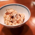 鉄板焼 やまおか - にんにくライス