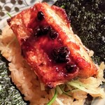 京天神 野口 - ●手巻き寿司、海うなぎ、山椒醤油