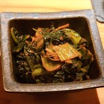 松葉ともみじ - 広島菜キムチ。お酒が進みます！