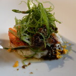 モトイ - ハマダイのポワレ 玄琢豚と柚子の香りのプールノワゼット