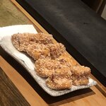 温石 - まさかの鳥唐揚げと思いきや、蓮根でした。地元では有名な麻機蓮根と呼ぶのだそうです