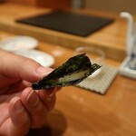 Sushi Tokubei - 炙り貝柱海苔