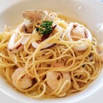 GRAN CAFE - 魚介入りペペロンチーノ １５００円