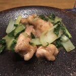 春香楼 - 2019年7月鶏肉とパクチョイの炒め物