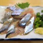 立呑み晩杯屋 - 秋刀魚刺し￥250