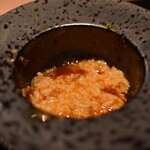 窯焼き割烹 黒泉 - トリュフ卵黄ソースの卵かけご飯