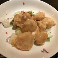 廣東料理 民生 ヒルトンプラザウエスト店 - 海老のピリ辛マヨソース