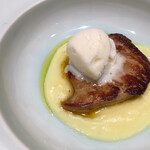 料理とワイン じょかーれ - さつまいものアイスとフォアグラ