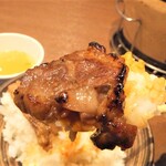 Namba minami sakaba jounetsu horumon - 焼肉カルビオンザライス最高！（ご飯大盛り無料です。）