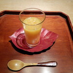 御料理 光安 - 紅マドンナの冷やし葛よせ