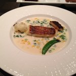シャトー文雅 - 真鯛の山葵菜クリームソース