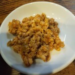 らーめん 鉢ノ葦葉 - 青唐辛子と挽肉100円（税込）